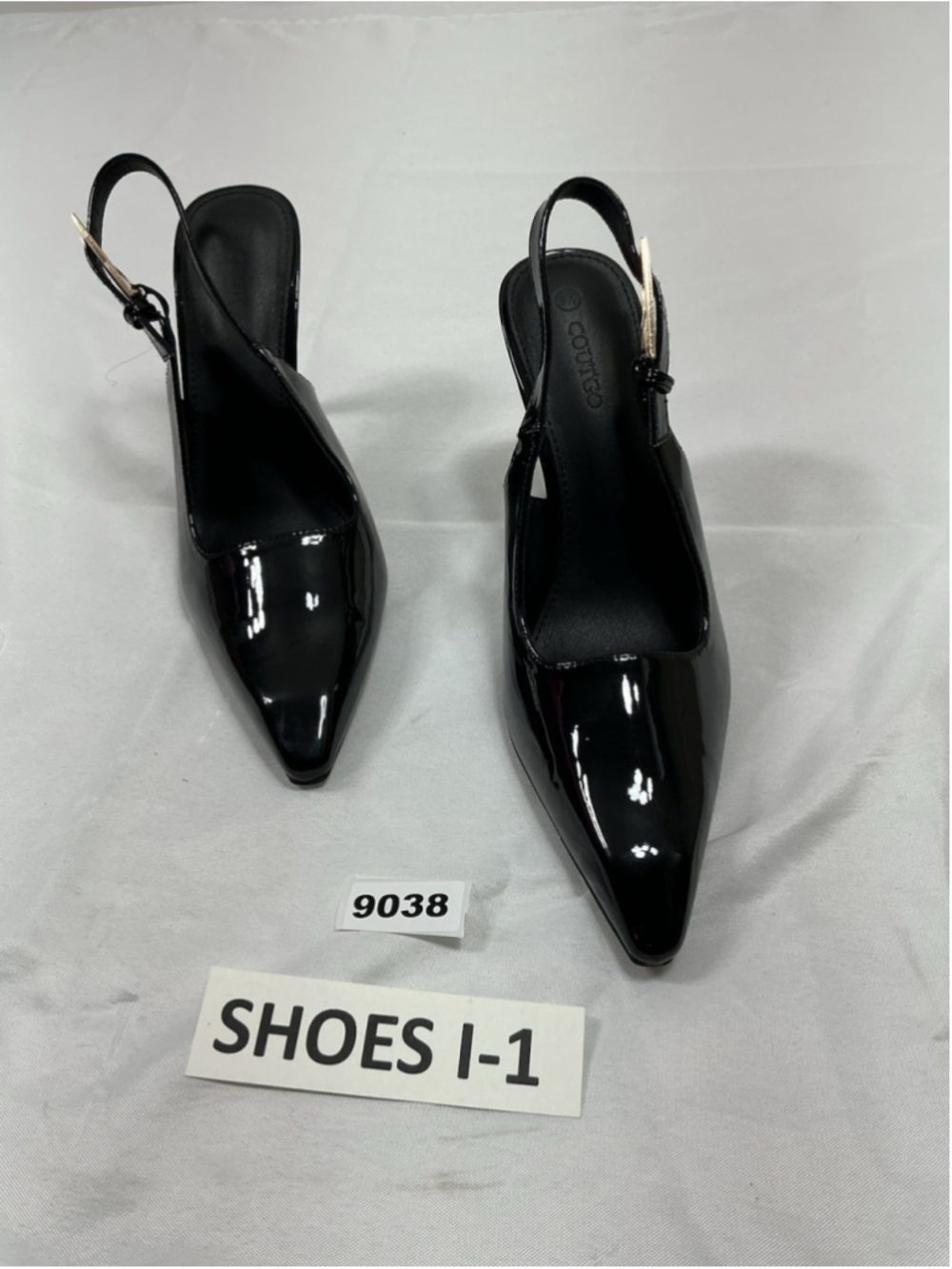 Womans New Coutgo Sling Back Pumps Black Size 9.5 Stiletto Heel